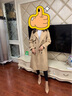 HMRSV風衣女中長款2025春秋新款韓版小個子流行英倫風大衣過膝外套上衣 卡其色 S （建議體重80-95斤） 曬單實拍圖