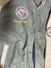 真維斯（Jeanswest）春秋2025新款棒球服男款潮牌冬季仿麂皮絨棉服飛行員美式夾克外套 16軍綠色 XL 適合145斤-160斤 曬單實(shí)拍圖