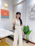 伊婭莎短款西裝套裝女夏薄款休閑雙排扣小個(gè)子西服外套女神范氣質(zhì)工作服 單件杏色西裝 M 建議90-105斤 曬單實(shí)拍圖