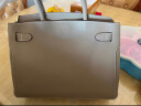百丽时尚托特铂金包女商场同款质感通勤大容量手提包X5777DX2 灰色 F 实拍图