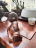 宏中宏中 宜興原礦紫砂茶寵可養 精品臥佛擺件全手工雕塑茶玩茶具配件 臥佛釋迦摩尼—陳腐老紫泥 曬單實(shí)拍圖