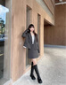 ELLE法式高級(jí)感正肩西裝女高級(jí)感2025春季新款通勤感氣質(zhì)職業(yè)西服 深灰（上裝） M 曬單實(shí)拍圖