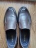 奧康（Aokang）一腳蹬舒適純色低幫正裝商務(wù)大底透氣皮鞋 棕41碼 曬單實(shí)拍圖