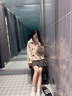 傾她仿羊羔毛領(lǐng)短款毛呢外套女2024新款秋冬韓系高級感加厚呢子大衣 米色 L建議110-120斤 曬單實拍圖