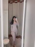 卡森蘭秋衣女莫代爾保暖內(nèi)衣女士線衣薄款圓領(lǐng)棉毛衫打底上衣單件 583粉色單衣 L 曬單實(shí)拍圖