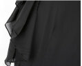 莎妮朵罗连衣裙夏雪纺裙新品显瘦款短袖V领遮肚子时尚小黑裙子15956 黑色 XL建议115-128斤穿着 实拍图