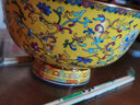 傳世瓷 景德鎮陶瓷碗單個(gè)高腳大碗湯碗面碗家用8英寸壽碗餐具泡面碗 金邊黃纏枝8英寸高腳湯碗 曬單實(shí)拍圖