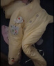 鵬優(yōu)寶寶套裝純棉背帶連體褲三件套夾棉秋冬裝嬰兒衣服包腳加厚外出服 黃色6558偏厚款【夾層為棉花】 73 （建議5-8月） 曬單實(shí)拍圖