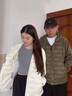 鴨鴨品牌輕薄羽絨服男女短款春秋新款雙拼連帽加大碼保暖內(nèi)膽情侶外套 軍綠色 男女同款 L (175) （建議131斤-145斤） 曬單實(shí)拍圖