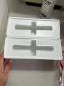 INOMATA日本进口带盖桌面收纳盒十字开口口罩存放盒抽屉分类收纳盒 白色方款小号-2个装 实拍图