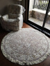 薩蒙路易（SRMOROER） 土耳其進(jìn)口圓形地毯美式薄款滿(mǎn)鋪客廳沙發(fā)毯茶幾墊輕奢耐臟大面積臥室床邊毯 阿娜絲-02煙灰粉-圓 1.0M直徑圓 曬單實(shí)拍圖