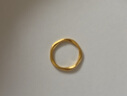 老廟黃金戒指足金莫比烏斯環(huán)素圈光面戒指素戒送女友老婆生日520禮物 13#/約0.43g 曬單實(shí)拍圖