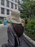 歐凡迪遮陽(yáng)帽子女漁夫帽夏戶外出游旅行日韓系防嗮防紫外線太陽(yáng)帽防曬帽 米色 M(56-58cm) 曬單實(shí)拍圖