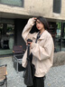 DXOT撞色棒球服外套少女春秋裝2025新款初中高中學生美式休閑翻領夾克 白杏色 M 45-55kg 曬單實拍圖