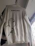 稻草人（MEXICAN）高领毛衣男韩版潮流宽松印花冬季保暖针织衫外套男装 白色 XL 实拍图