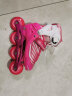美洲狮（COUGAR）轮滑鞋儿童闪光溜冰鞋男女滑冰旱冰鞋女轮滑鞋男童 粉色全闪套装 M(可调31-36码) 实拍图