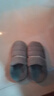 啄木鳥(niǎo)棉拖鞋女冬室內居家防滑家用保暖厚底加絨毛毛家居包跟月子托鞋男 織帶全包-綠色 39-40 曬單實(shí)拍圖