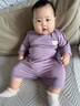 素羽佳suyujia嬰兒睡衣夏季薄款莫代爾寶寶連體衣寬松睡袍長袖空調(diào)服新生兒睡袋 紫色 莫代爾睡衣單件 73cm (建議身高66-73cm19斤內(nèi)) 曬單實拍圖
