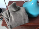 恒源祥羊毛衫女針織衫加厚款女士秋冬款純色純羊毛套頭衫保暖毛衣打底 藏青-低領(lǐng) M (160) 曬單實(shí)拍圖