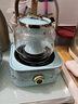 奈維斯?。∟AVSTIN）煮茶器煮茶壺玻璃電熱燒水壺家用全自動(dòng)蒸花茶普洱白茶養生壺 喜上眉梢方形電陶爐套裝-霽青 曬單實(shí)拍圖