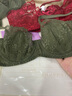 獨(dú)吻 性感蕾絲大碼大胸顯小超薄透明胸罩女式內(nèi)衣文胸套裝 酒紅 70B 標(biāo)配S內(nèi)褲，尺碼可調(diào) 曬單實(shí)拍圖