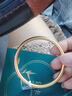 佐卡伊黃金手鐲女999足金古法素圈手鐲結(jié)婚送老婆半實(shí)心 約10克（58#） 曬單實(shí)拍圖