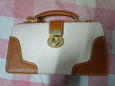 玩累了的孩子·杜勒斯包 手工植鞣牛皮拼色單肩斜跨鎖頭公文包 原色+美國皮 A11 曬單實(shí)拍圖