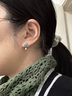 KRISTEN JUDIs925銀耳釘女復(fù)古新中式民族風(fēng)耳環(huán)藍(lán)色蓮花耳飾流蘇短款媽媽耳墜 生日禮物送女友老婆閨蜜實(shí)用禮盒 白金色銀飾品送長(zhǎng)輩女友老婆閨蜜 曬單實(shí)拍圖