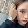 EYKI艾奇手表女學(xué)生女士品牌時(shí)尚女款防水石英國(guó)表高中生簡(jiǎn)約ins森系初中女表女式鋼帶日歷新款腕表 氣質(zhì)玟金白 曬單實(shí)拍圖
