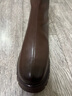 百麗（Belle）V口彈力靴女商場同款美拉德舒適靴B9G1DDG4 棕色 37 (235mm) 曬單實拍圖