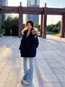 她芙（tafu）品牌女裝羽絨服女短款2025冬季新款加厚小個(gè)子大毛領(lǐng)派克服外套 藏青色【真毛領(lǐng)】 M 曬單實(shí)拍圖
