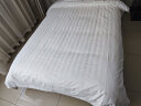然牌 酒店白色四件套 精梳纯棉锻条纹款套件 1.5米床被套200*230cm 实拍图