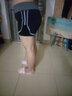 BNWTydhw運(yùn)動(dòng)短褲女羽毛球跑步健身褲假兩件防走光健身房緊身短褲彈力速干 黑色灰邊短褲 XL 曬單實(shí)拍圖