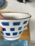 竹木本记 日式山田款5英寸斗笠碗4个装釉下彩家用饭碗陶瓷沙拉碗 和风5英寸斗笠碗4个 实拍图