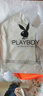 花花公子（PLAYBOY）t恤男春秋新款男士修身顯瘦圓領(lǐng)長(cháng)袖T恤印花簡(jiǎn)約舒適打底衫男款 黑色 常規 2XL 曬單實(shí)拍圖