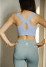 HOTSUIT后秀運動(dòng)內衣女瑜伽背心跑步健身柔軟舒適美背bra文胸 天藍 M 曬單實(shí)拍圖