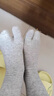 浪莎（LangSha）分趾襪子二趾襪女中筒拇指襪夏季薄款兩指兩趾純棉日式木屐襪夏 [紫色+淺粉] 2雙 均碼 曬單實拍圖