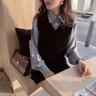 燕潯襯衫女長袖2025春秋新款時尚女裝氣質(zhì)簡約純色襯衣寬松顯瘦上衣女 淺灰藍 L 建議100-115斤 曬單實拍圖