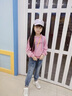 貝樂聰童裝女童套裝兒童衣服秋裝新款中大童女孩學(xué)生運(yùn)動(dòng)休閑兩件套 白色 140碼(建議身高130CM左右) 曬單實(shí)拍圖