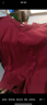 棉致國潮品牌男裝t恤男潮流寬松純色小白打底衫休閑短袖 酒紅 2XL  曬單實(shí)拍圖