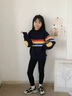 優(yōu)優(yōu)1點(diǎn)保暖褲秋冬女童打底褲加絨外穿兒童鯊魚(yú)褲加厚一體絨冬季大童褲子 9617黑色【850克特厚加絨】 140 曬單實(shí)拍圖