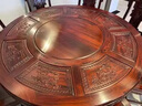 一善一品 紅木家具 印尼黑酸枝（學名：闊葉黃檀）實木餐桌椅組合圓形帶轉盤中式仿古 預訂拍付 款清發(fā)貨 單拍不發(fā) 曬單實拍圖