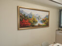 帝旗純手繪風(fēng)景油畫(huà)歐式客廳裝飾畫(huà)沙發(fā)背景墻壁畫(huà)現代山水畫(huà)掛畫(huà)定制 5140金實(shí)木框 160X80 曬單實(shí)拍圖