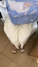 歐莎（OSA）冰絲休閑褲女夏季薄款小個子寬松慵懶風(fēng)垂墜感闊腿褲八分褲裙 淺杏色 S 曬單實拍圖