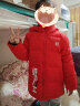 雪中飞儿童羽绒服2023新款加厚儿童外套男童女童中大童冬季面包羽绒服 红色 150cm 实拍图