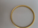 中國黃金（CHINA GOLD）足金999古法福安四方黃金手鐲送女友老婆七夕節(jié)情人節(jié)禮物 金重約17.4g 58# 曬單實拍圖