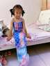 DUTRIEUX兒童泳衣比基尼兒童美人魚服裝尾巴魚尾裙女童公主游泳衣沙灘泳裝 X123深粉色 120 曬單實拍圖