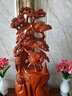 錦呈祥木松鶴延年根雕納福擺件紅木雕刻工藝品送長(zhǎng)輩生日禮物祝壽禮品 花梨木精雕【高】約30cm 曬單實(shí)拍圖