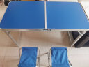 星奇堡折叠桌户外夜市摆摊地推便携式折叠桌子简易家用小桌子折叠餐桌椅 蓝色长1.2M【3档调】+4布凳 实拍图