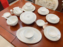 NINE CRANES景德鎮餐具整套喬遷之喜送禮陶瓷碗盤(pán)組合家用輕奢瓷器碗碟套裝 微波爐適用丨6人配品鍋 36件套 曬單實(shí)拍圖